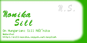 monika sill business card